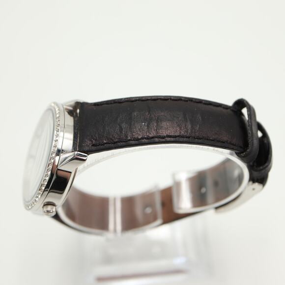 Michael Kors Parker MOP 35mm Womens Watch Black Leather MK2176 w New Battery
